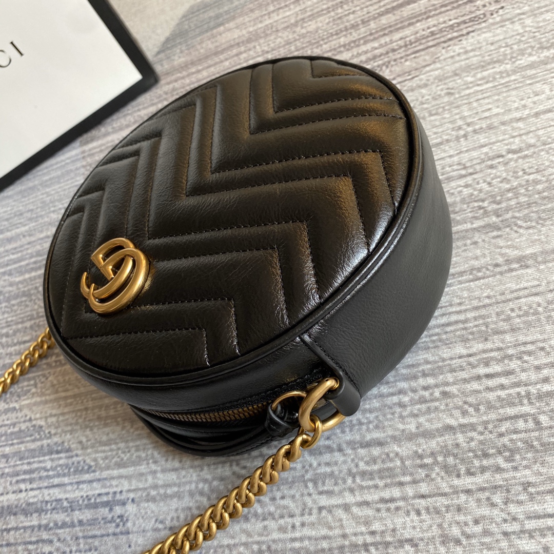 Marmont Mini Round Shoulder Bag 550154 Black